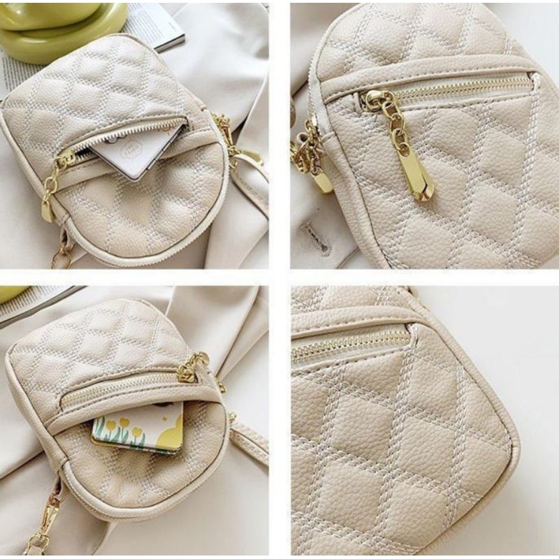 Túi đeo chéo NỮ điện thoại di động nổi tiếng hình thoi thời trang đeo vai thời trang Hàn Quốc