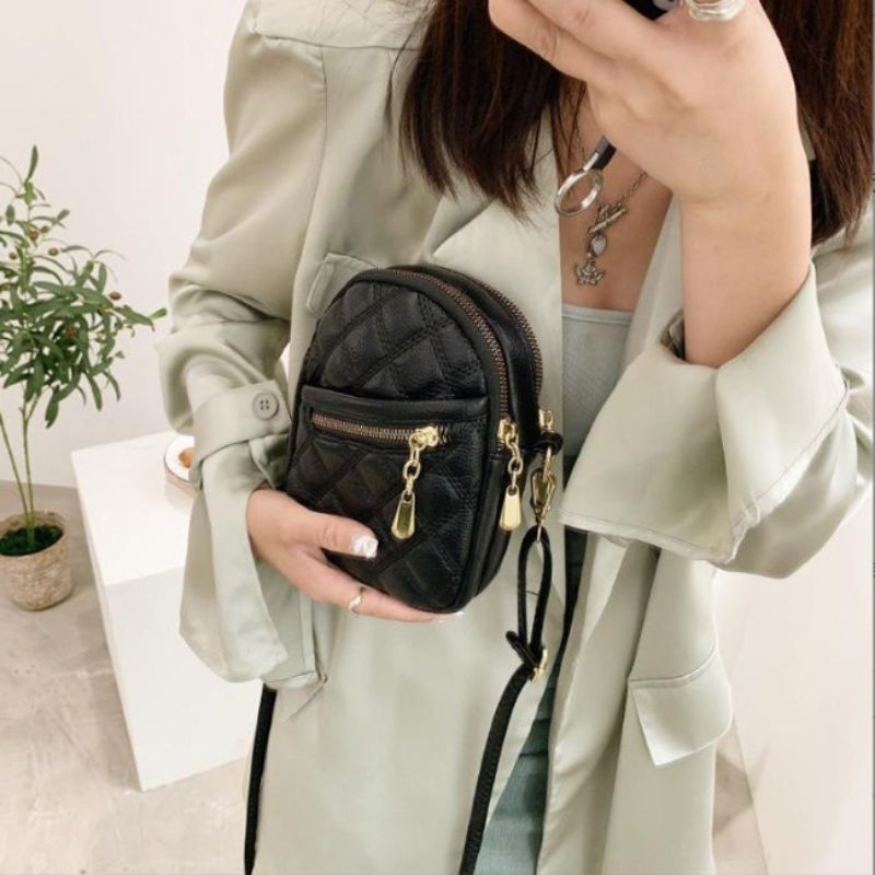 Túi đeo chéo NỮ điện thoại di động nổi tiếng hình thoi thời trang đeo vai thời trang Hàn Quốc