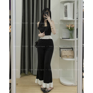 Set áo ống quần loe bèo thun