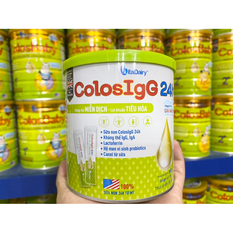 Sữa non Colos IgG 24h 90gam - Lon 60 Gói