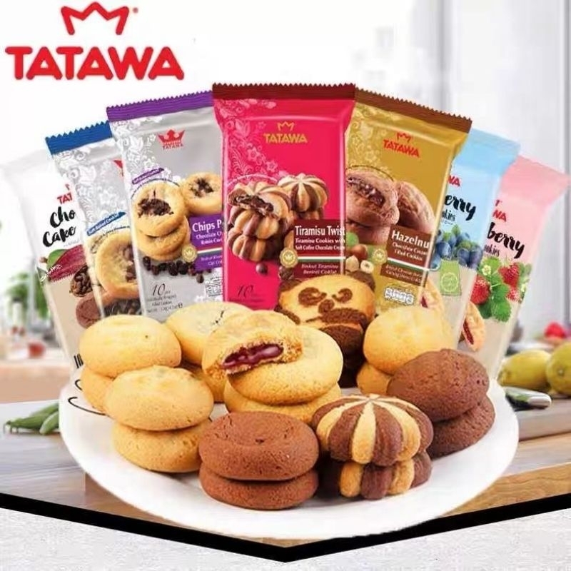 [ Siêu Ngon ] Bánh Quy Nhân Socola Chảy Tatawa / Bánh Quy Giòn Tatawa / Bánh Quy Nhân Mứt Dâu / Socola Đen