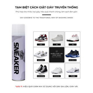 Chai xịt bọt vệ sinh giày Sneaker cao cấp 300ml