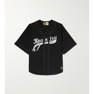 Áo Jersey OPIUM Oversized Logo-Appliquéd Baseball-Jersey Shirt