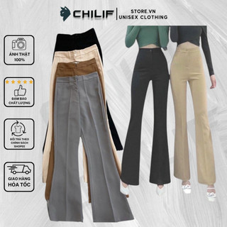 Quần Tây ống loe dáng dài /5 Kiểu loe 💯chất xịn siêu tôn dáng đỉnh, cực mịn đẹp form chuẩn [Hình + Video 100% Chilif]