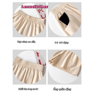 Quần short kaki mềm cạp chun