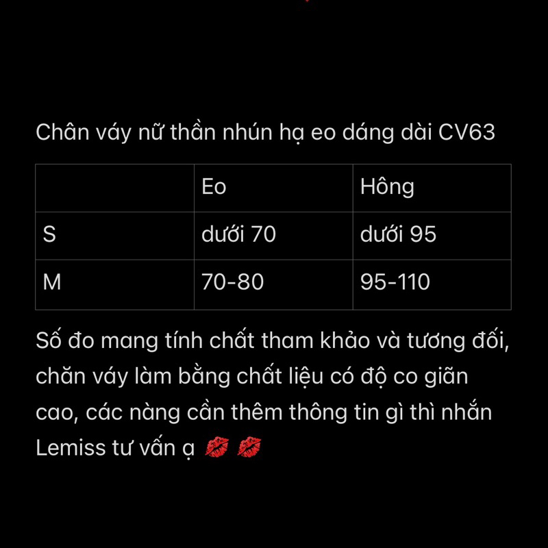 Chân váy dài nhún trước hạ eo thiết kế độc quyền LEMISS chất liệu cotton co giãn 4 chiều màu đen CV6