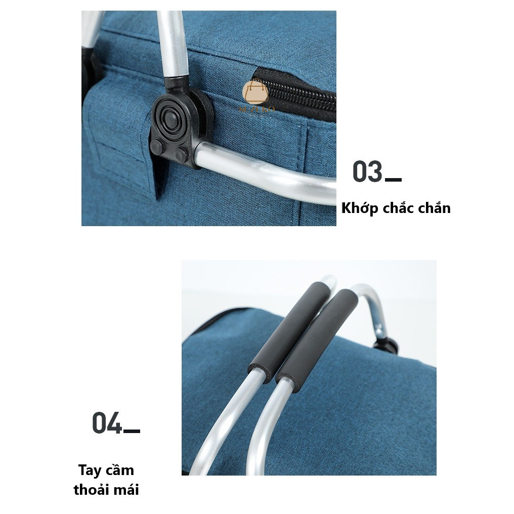 Túi giữ nhiệt lớn, giỏ đựng cơm đồ ăn dã ngoại, du lịch dữ nhiệt cỡ lớn lớp lót tráng bạc chống nước SUZUKO BAGS TC102