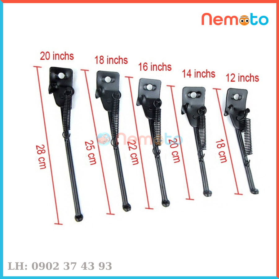 Chân chống xe đạp đủ size, cao cấp 12-14-16-18-20-24-26in