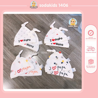 Set 2 mũ I love Papa Mama cho bé