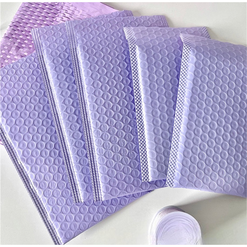 TÚI NIÊM PHONG CHỐNG SỐC, TÚI GÓI HÀNG TÍM PASTEL
