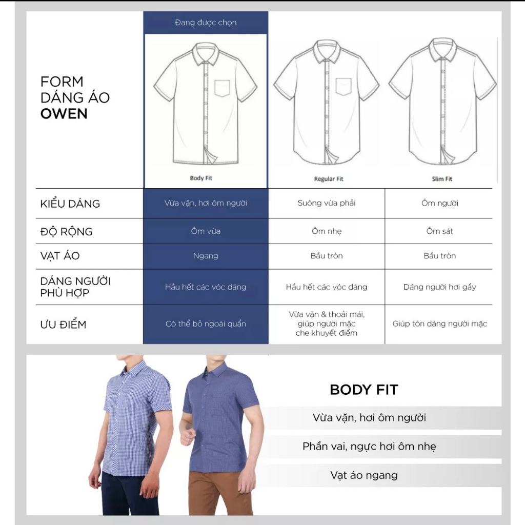 OWEN - Áo Sơ mi ngắn tay Owen vạt ngang chất sợi tre họa tiết 230235