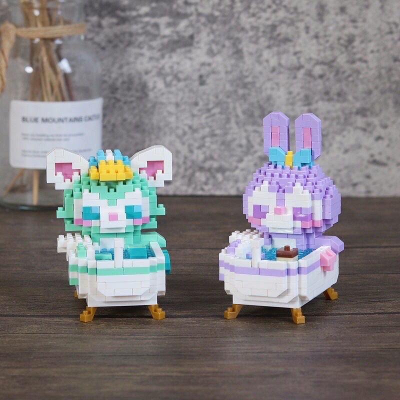 Đồ chơi lắp ráp mô hình Set Bồn Tắm 3D cực yêu nhiều nhân vật Doraemon Cinnamoroll Stich Totoro Yoshi