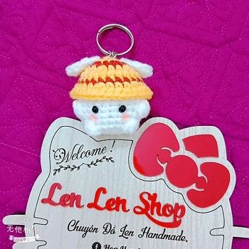 Móc khóa bé nấm cute bằng len
