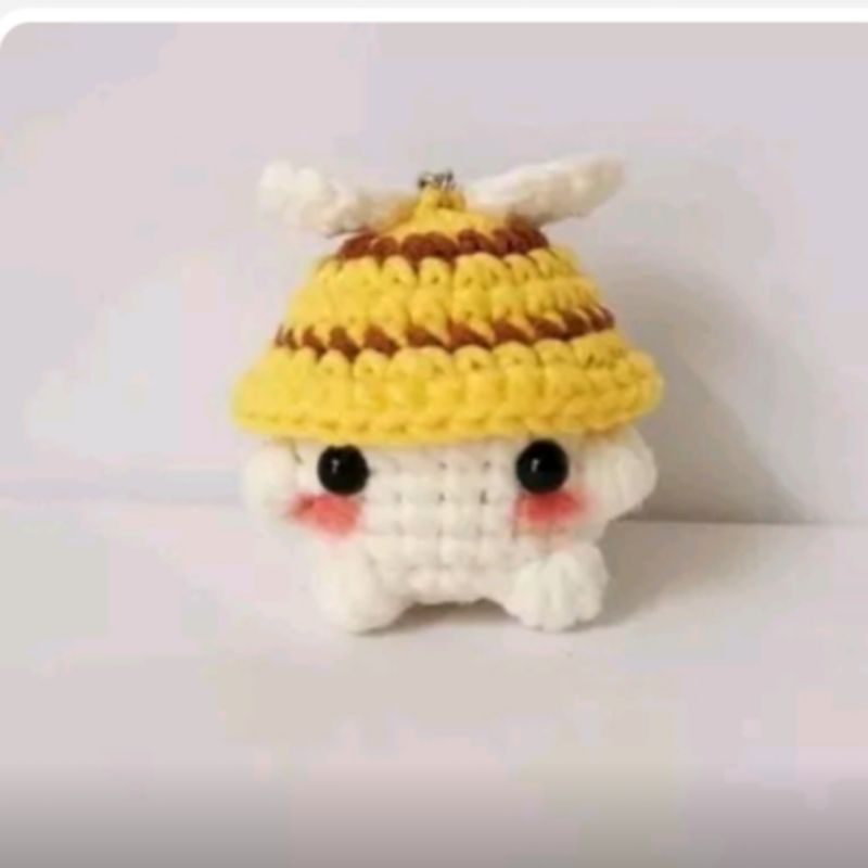 Móc khóa bé nấm cute bằng len