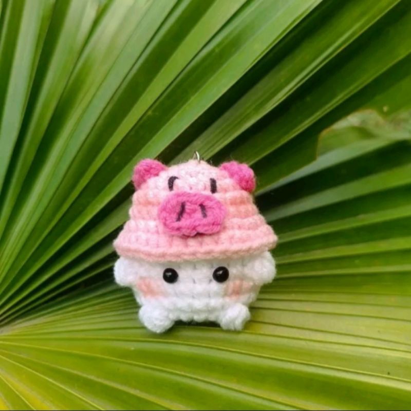 Móc khóa bé nấm cute bằng len