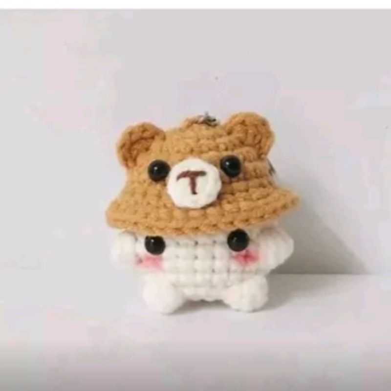 Móc khóa bé nấm cute bằng len