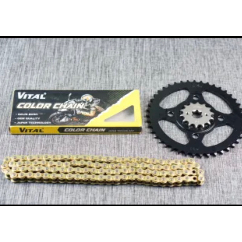 Nhông sên dĩa Brixton 125 / 150 SÊN VÀNG 9 ly hiệu VITAL - NSD, xích đĩa tải chính hãng