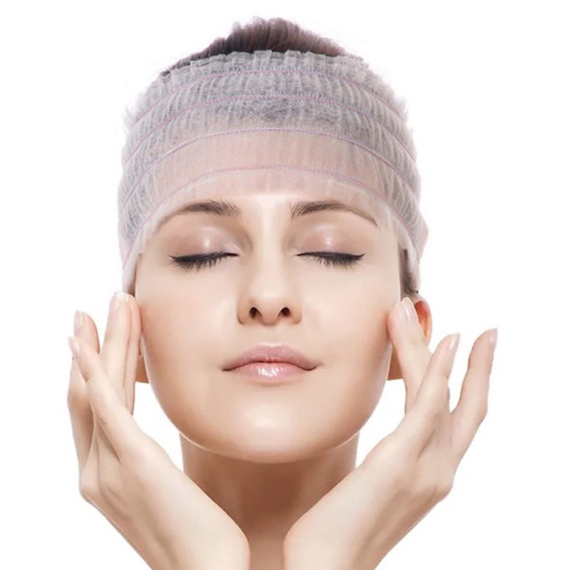 Băng đô nịt tóc chuyên dụng  Spa. Dùng 1 lần   Băng đô được sử dụng quấn tóc khi làm đẹp.  Băng đô túi 100 cái