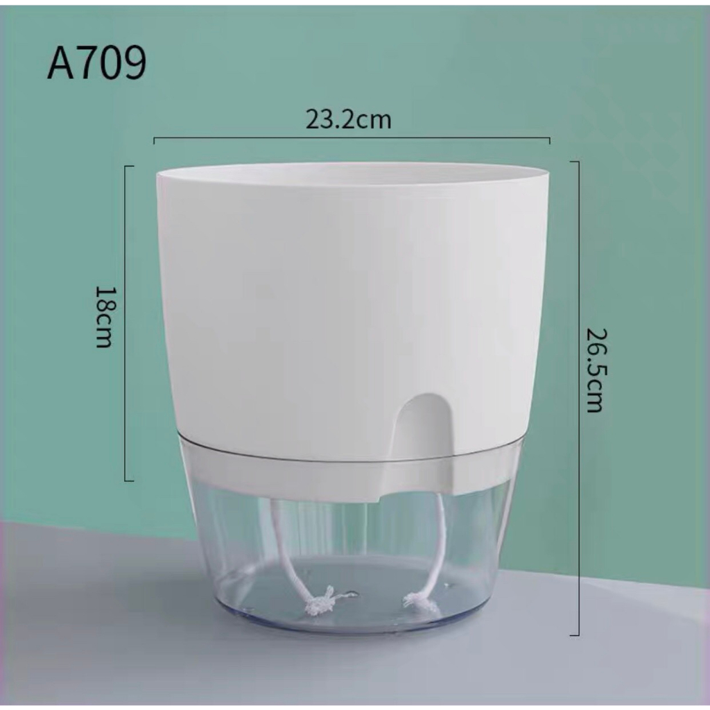 Chậu cây để bàn Oliz-A709.Chậu cây thông minh tự tưới nước cho cây
