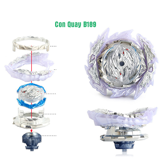 📌 Đồ Chơi Con Quay B189 Kèm Tay Quay | Con Quay BEYBLADE B189