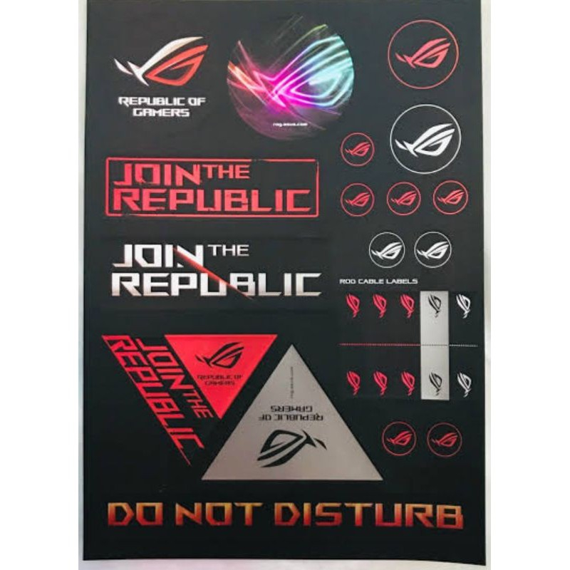 STICKER hãng ASUS dùng để trang trí PC, Điện thoại, Laptop