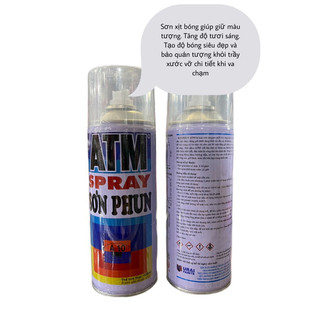Sơn xịt bóng tượng thạch cao , sơn phun spray ATM A10 400ml