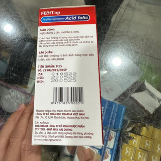 FEDITOP BỔ SUNG THIẾU HỤT SẮT (30 viên)