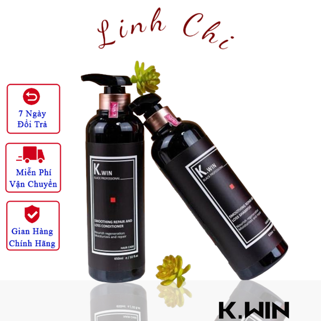 Dầu Gội Xả Dưỡng Tóc Phục Hồi Hư Tổn Kwin lux smoothing repair and loss 650ml