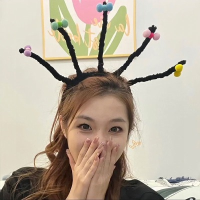 Băng đô cài tóc hóa trang dịp lễ Halloween, tóc giả màu đen cute vui nhộn cho nữ.