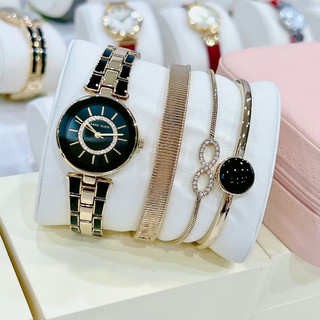 Set đồng hồ nữ anne klein ak/3286bkst
