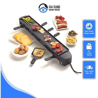Vỉ Nướng Stöckli Cheeseboard Six, Bếp Nướng Cho 6 Người, Bề Mặt Chống Dính, Công Suất 1000W, Nhập Đức, BH 12 Tháng