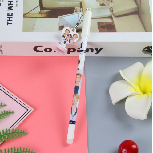 Bút Bi Viết Đóng Dấu Hàn Quốc BTS Siêu Độc Đáo - Bút Bi Viết Văn Phong Mực Đen