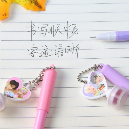 Bút Bi Viết Đóng Dấu Hàn Quốc BTS Siêu Độc Đáo - Bút Bi Viết Văn Phong Mực Đen
