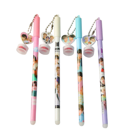 Bút Bi Viết Đóng Dấu Hàn Quốc BTS Siêu Độc Đáo - Bút Bi Viết Văn Phong Mực Đen