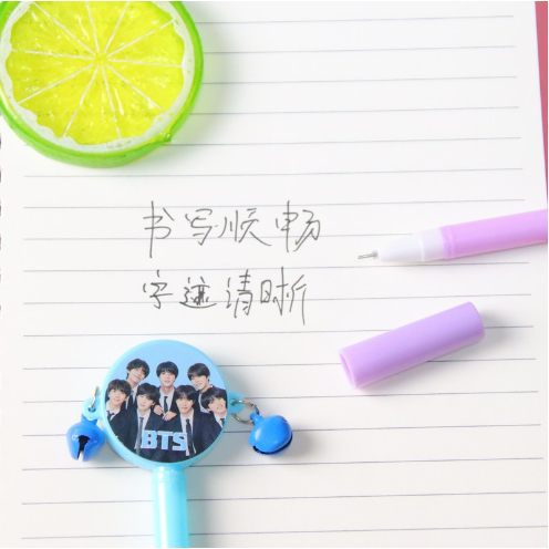Bút Bi Viết Hàn Quốc BTS Tạo Hình Lục Lạc Siêu Độc Đáo - Bút Bi Viết Văn Phong Mực Đen