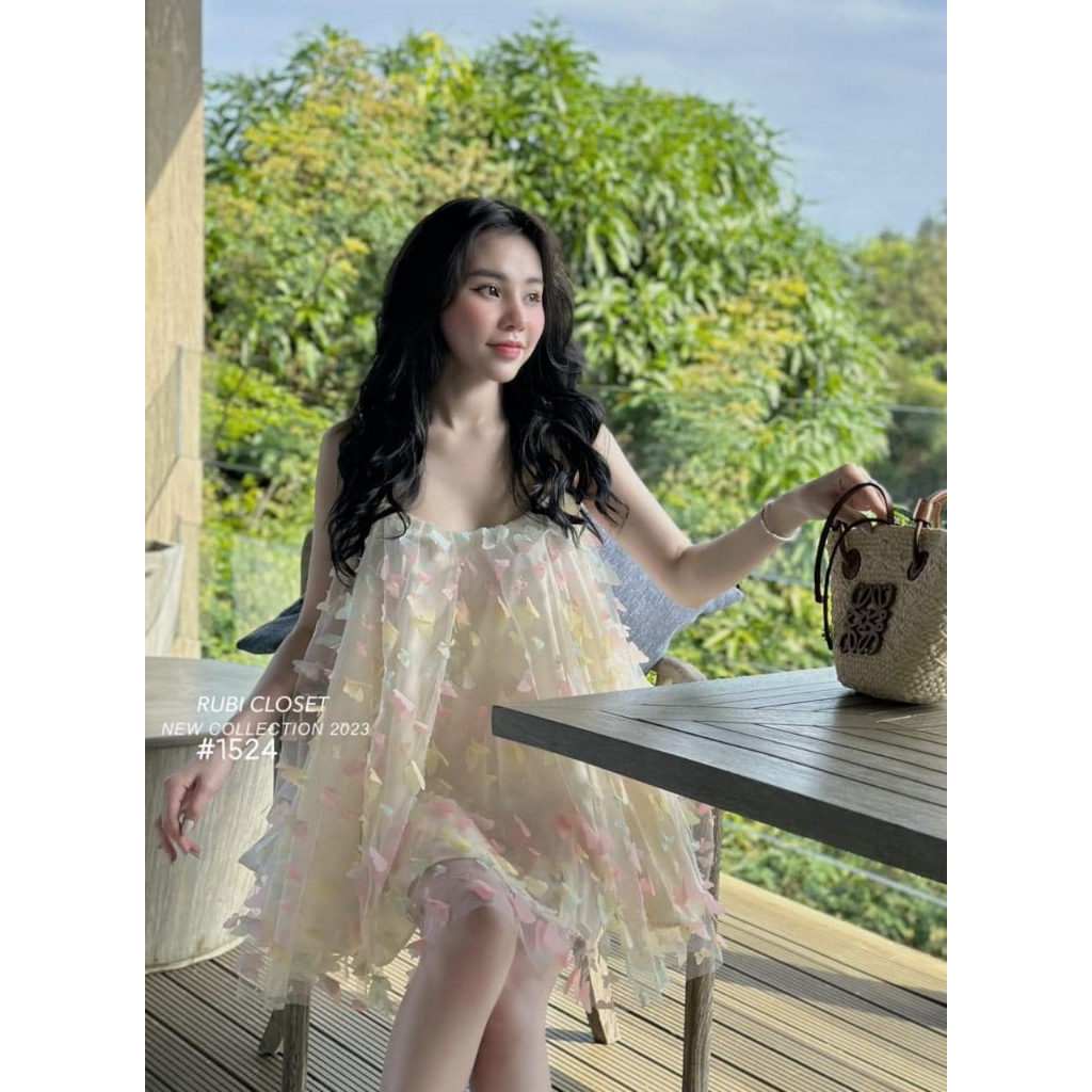 Váy b.ướm 2 dây tết 2 lớp xinh xinh (kèm ảnh thật và video)
