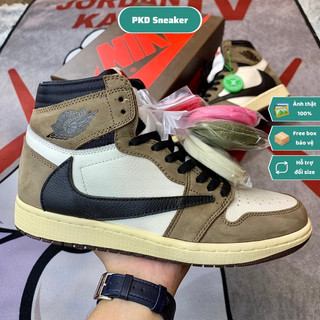 Giày thể thao Sneaker Jordan 1 AJ1 Travis Scott High cao cổ đầy đủ phụ kiện chất da bò