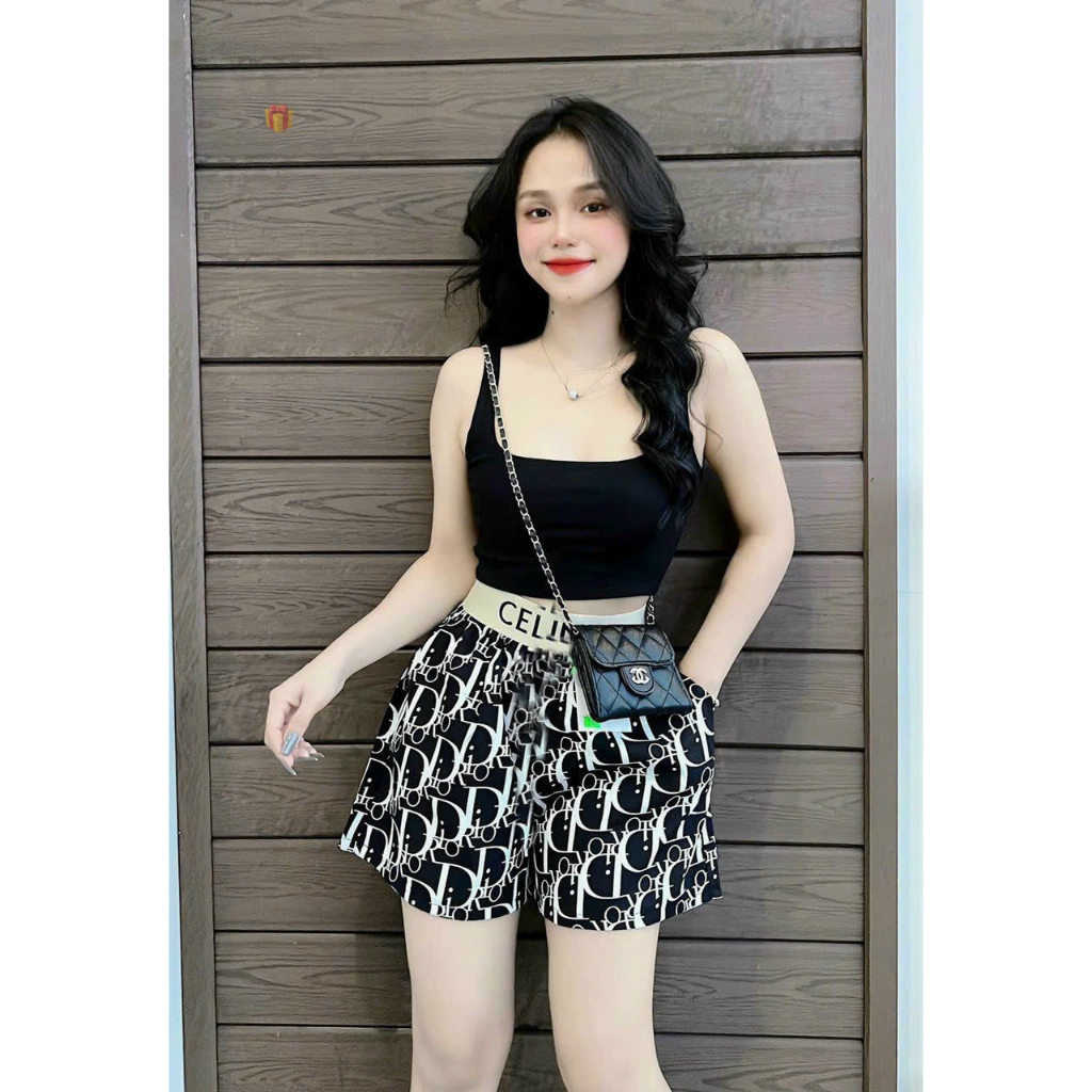 Set áo ba lỗ nữ kèm quần đùi hiệu lụa mềm mát mùa hè