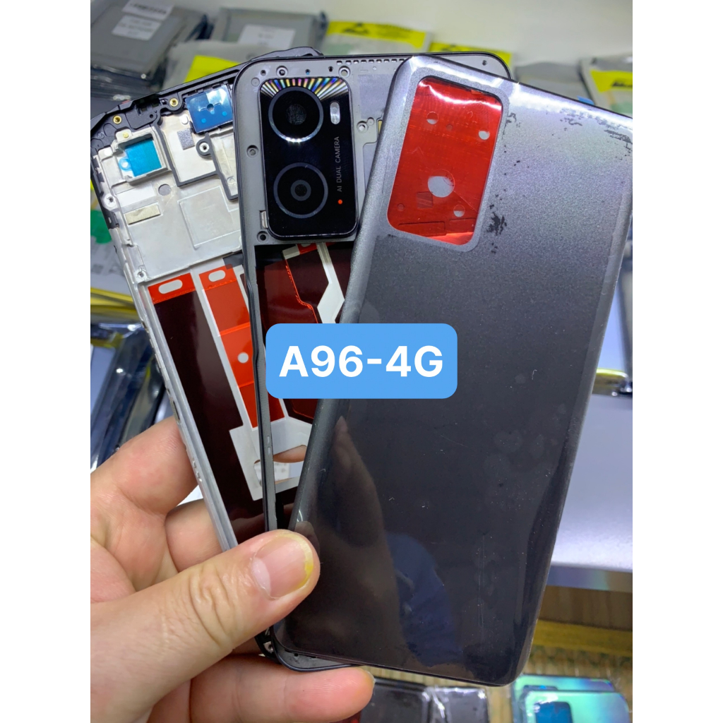 Bộ xương vỏ zin oppo A96 - 4G / kèm kính cam, phím bấm