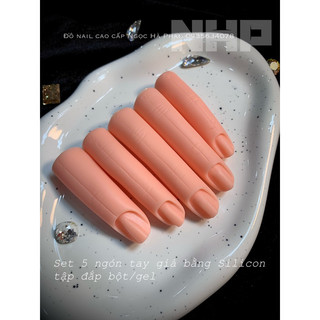 Set 5 ngón tay Silicon tập làm nail