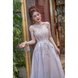 ✨đầm cup voan kiếng lụa đính đá✨ hình thật ✔ về đủ sml