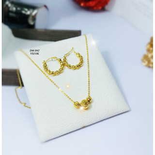 combo dây chuyền mặt cầu vàng