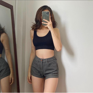 QUẦN SHORT JEANS XÁM