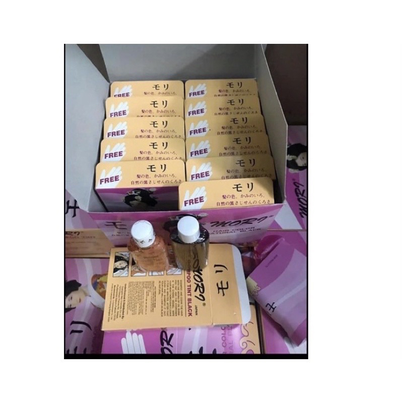 Thuốc gội nhuộm tóc đen MORI Thailand - Hàng Chính Hãng