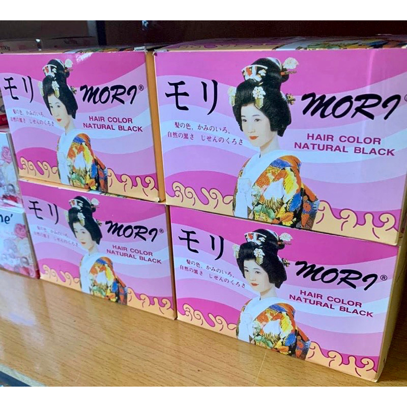 Thuốc gội nhuộm tóc đen MORI Thailand - Hàng Chính Hãng