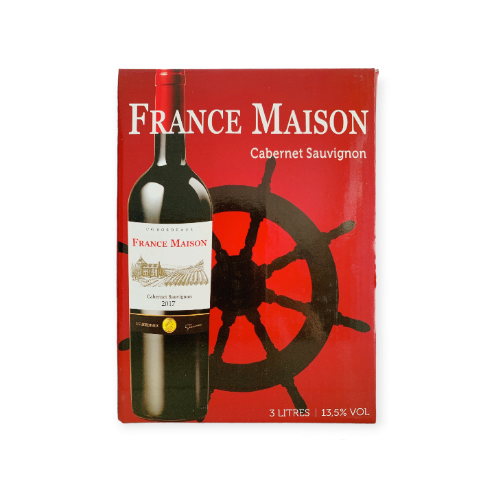 Rượu Vang Pháp France Maison 3L Nhập Khẩu - Vang Bịch Pháp - Red Wine - Vin Rouge