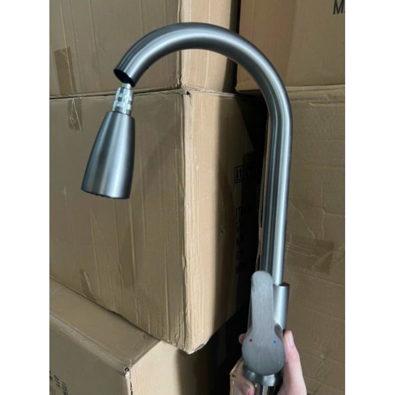 Vòi Rửa Chén Bát Nóng Lạnh VÒI RÚT INOX 304 dây kéo dài thuận tiện