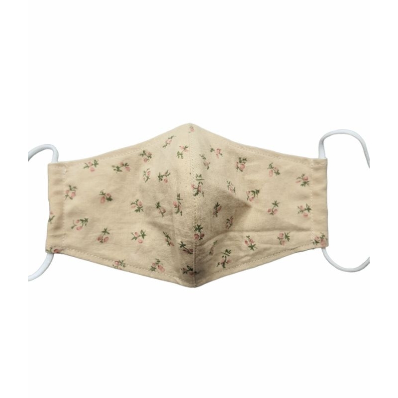 Khẩu trang người lớn vải Linen/ thô hoa văn dáng Basic