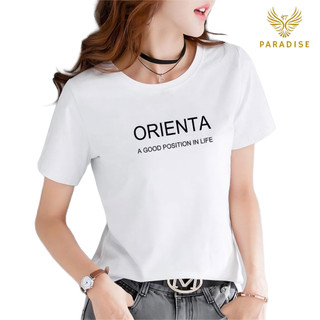 Áo thun nữ MXM form vừa cổ tròn in chữ ORIENTA - ANU013