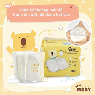 Bịch thấm sữa Moby Thái Lan (60 miếng/bịch)